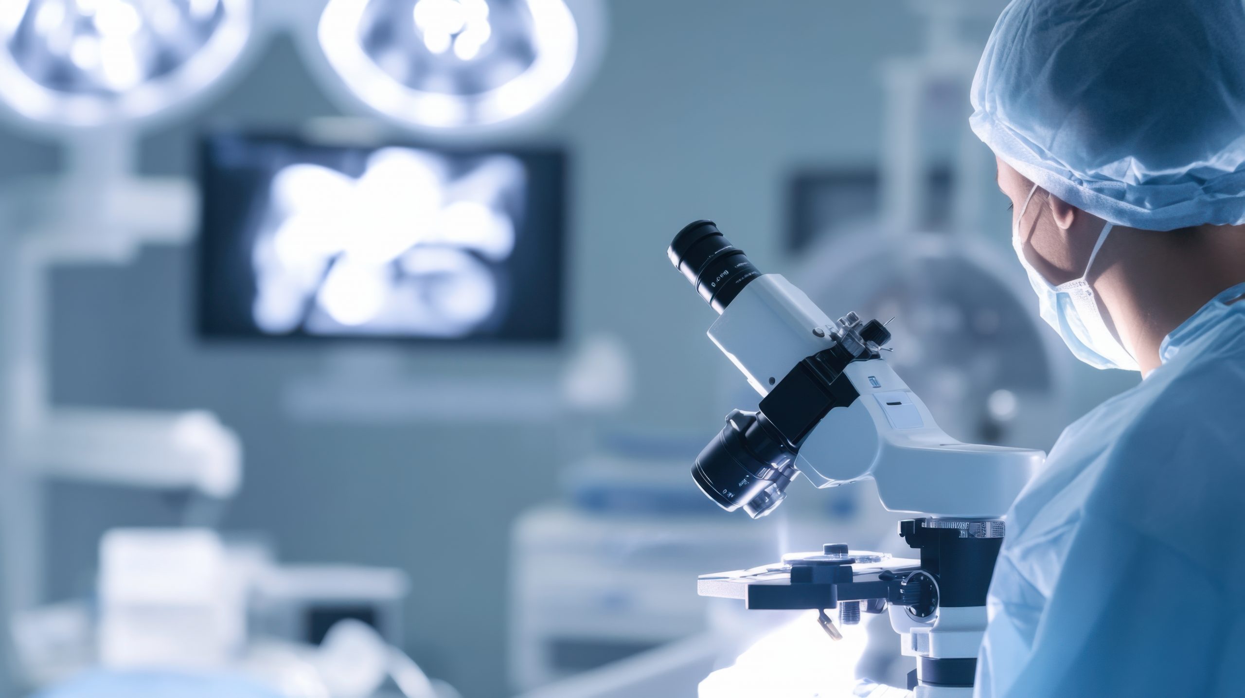 Surgery Microscope With Label Surgical Microscope Display Case Study | Avnet Displays