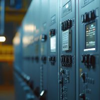 Industrial control panels with switches and digital displays