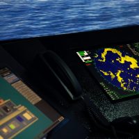 Display of radar, radio, AIS and ECDIS screens in the ship simulator navigation room